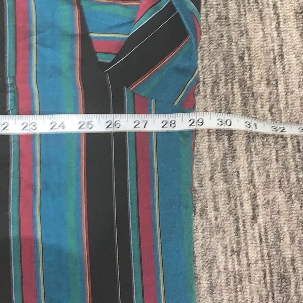 Ely Vintage Teal Stripe Pearl Snap Shirt - Men - Picture 4 of 6